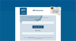 Desktop Screenshot of md5generator.net